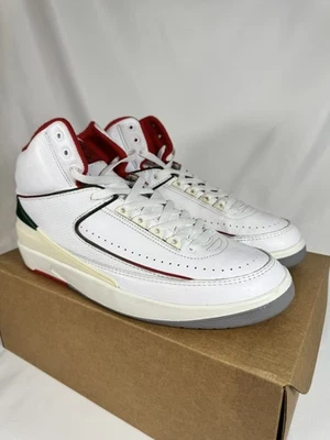 Herren Größe 10 - Nike Air Jordan 2 Retro Origins Größe 11,5 w weiß/feuerrot/zement - Bild 1 von 4