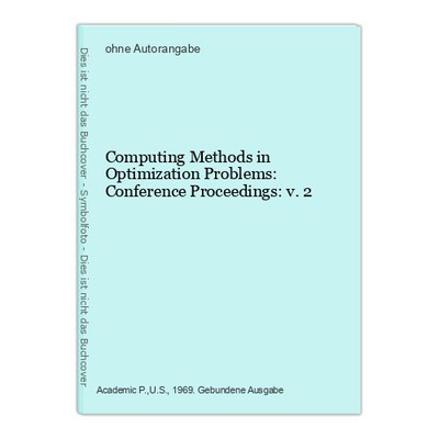 Computing Methods in Optimization Problems: Conference Proceedings: v. 2