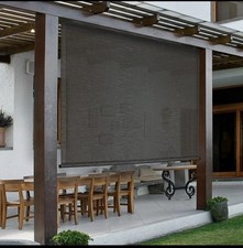 Outdoor Patio Porch Deck Roller Blind Sun Shade Roll Up Exterior 96 W X 72 L