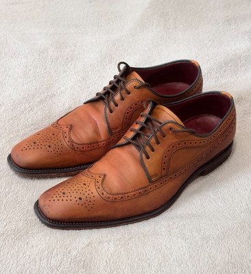 Vintage Loake Callaghan Mens Longwing Brogue Derby Shoes UK 7 US 8 EUR 41 26cm