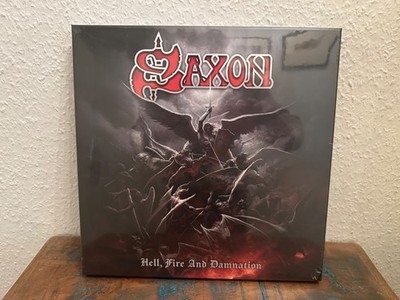Saxon-Hell, Fire And Damnation, Deluxe Boxset  1 LP, 1 CD + merch