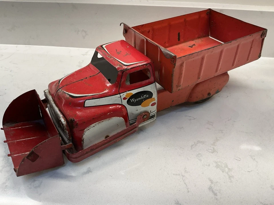 Wyandotte Vintage, Raro (1950), Caminhão basculante de brinquedo, Carregador frontal, Aço prensado - Imagem 2 de 4
