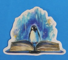 Little Penguin Magical Book Sticker 2" x 2.38" (AA)