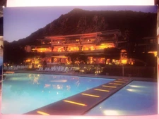 Scottsdale Arizona Phoenician resort hotel night view Oversized Postcard 