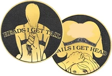 2025 2PCS Heads and Tails Coin, Heads I Get Tail Coin,Tails I Get Head Coin for