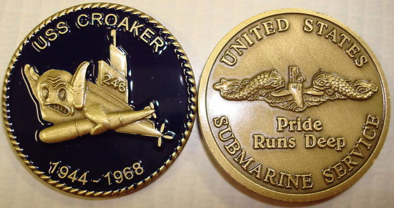 アメリカ海軍チャレンジコイン② USS CROAKER SS-246 SUBMARINE SERVICE CHALLENGE COIN | eBay