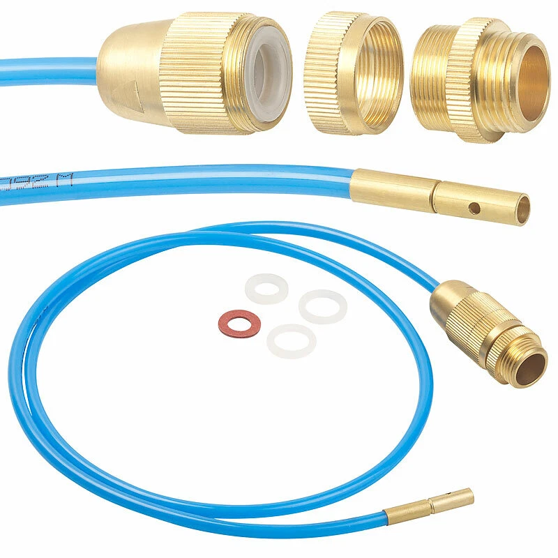 AGT Hochdruck-Abflussreiniger für M22, M24 & 1/2 Zoll, mit Dichtungen, 1 m