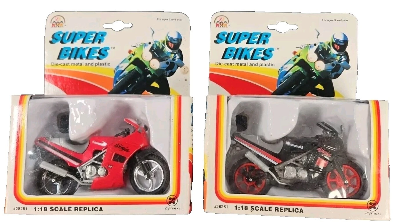 Escala 1:18 Negro Vintage fabricación motocicletas y ATV diecast