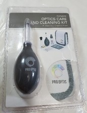 PRO OPTIC Camera Lens Spray Wipes Cloth Cleaning Complete Optics Care Kit - NOS