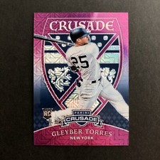 Gleyber Torres 2018 Panini Chronicle Crusade Purple Mojo Prizm RC /99, Yankees 1