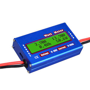 100A DC Digital Monitor LCD Volt Amp Watt Meter Battery Solar Power Analyser. 
