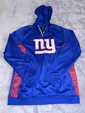 NFL Branded 1/4 Zip New York Giants Shirt, Youth XL 18/20 EUC Large Logo Hood