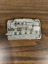 Siskiyou VINTAGE 1986 STEAM ENGINE TRAIN RAILROAD COMMEMORATIVE BELT BUCKLE