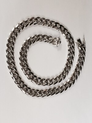 Collana Uomo In Acciaio Inox 316L – 24 Pollici, 10mm, Miami Cuban Curb, Unisex, Con Scatola