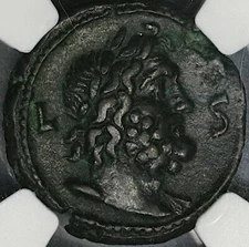 258 NGC Ch VF Valerian I Egypt Alexandria Tetradrachm Zeus Bust Year 6 24042602C