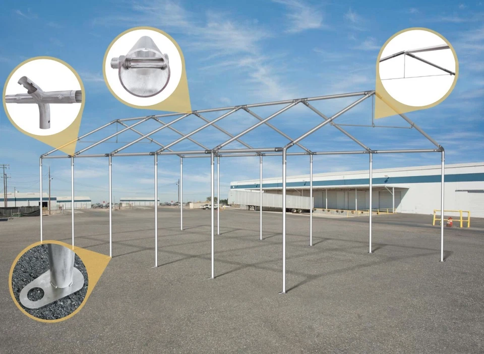 Partyzelt 3x4 - 6x12m Pavillon Gartenzelt Unterstand Bierzelt Festzelt NEU PVC S - Bild 3 von 4