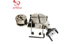 Neu Drehtisch HV4 mit  4-Backen 70 mm-Einzelfutter, Drehmaschine +  Rückplatte