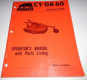 Rhino Mowers Manual Rhino Mowers Manual