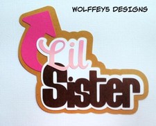 CRAFTECAFE SISTER TITLE premade paper piecing scrapbook diecut page piece album