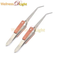 2 PCS REVERSE CROSS ACTION SELF GRIP TWEEZERS HOLDING SOLDERING JEWELRY CURVED