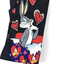 Vtg Tie Valentines Hearts Bugs Taz Daffy Tweety Looney Tunes Mania 1995 Warner