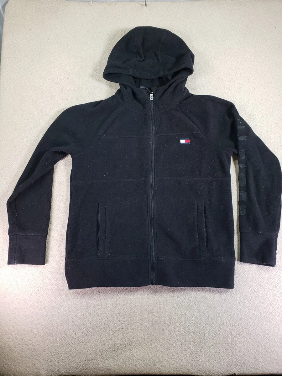 Tommy hilfiger black zip up clearance hoodie