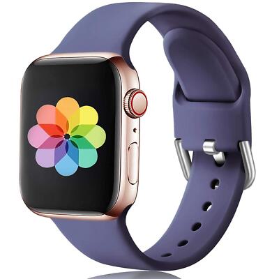Silikon Sport Armband Für Apple Watch Gr S 38mm 40mm 1 2 3 4 5 6 SE Uhrenarmband