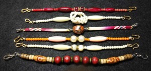 Vintage Japanese Kimono Accessories Haori Himo 羽織紐 6 Items Wooden Pearl 1409 2 Ebay