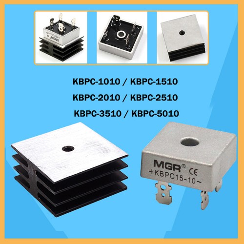 1000V Metallgehäuse Einphasiger Diodenbrückengleichrichter 10A-50A -KBPC1010-KBPC5010 - Bild 1 von 15