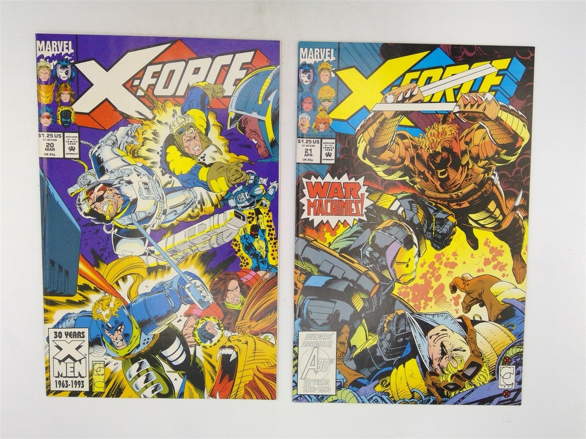 X-Force #20 & 21 Marvel Comics 1993 FN/VF War Machines! | eBay