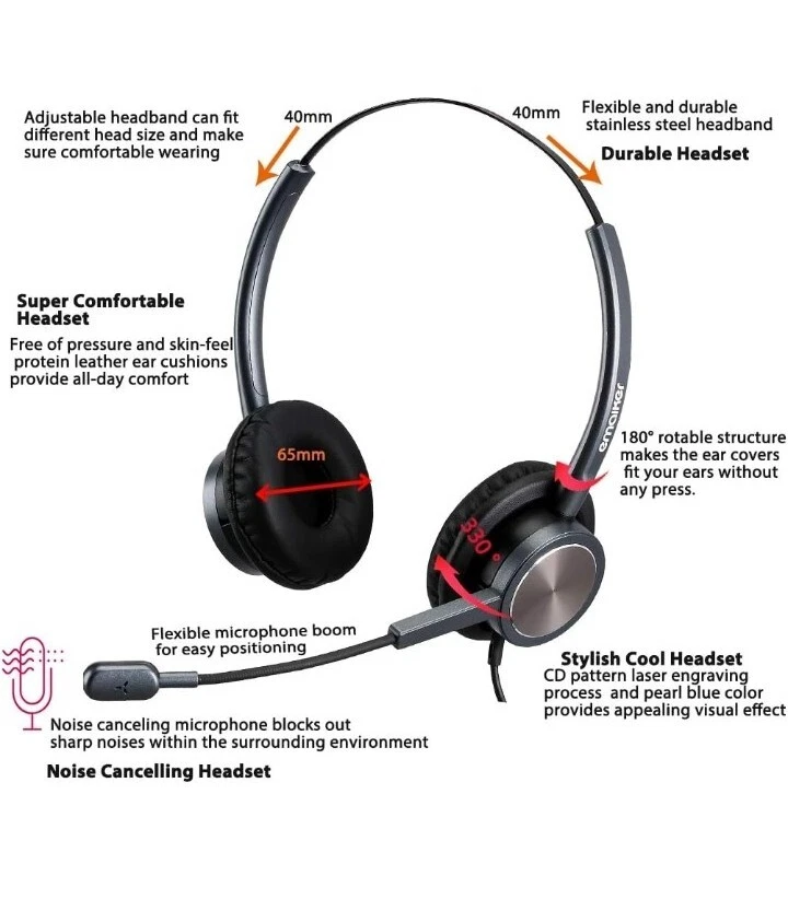 3.5mm to USB Computer PC Headset with Noise Cancelling Microphone 3.5mm... - Image 2 of 4