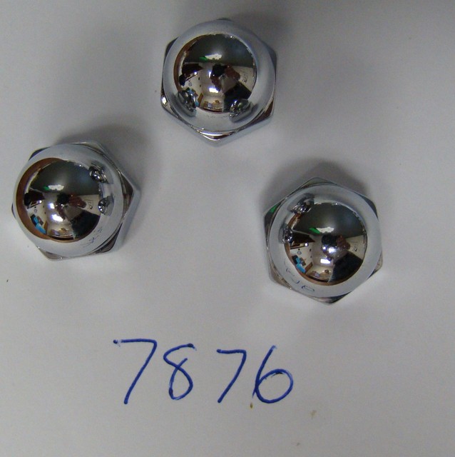 HARLEY 7876 CHROME ACORN NUT 3 PACK GENUINE OEM eBay