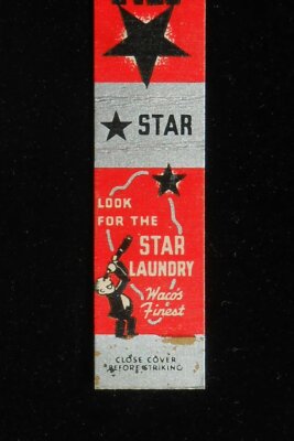 1930s Ten-Strike Star Laundry Phone 5900 Buchanan Bros Phone 2 Waco TX McLennan 