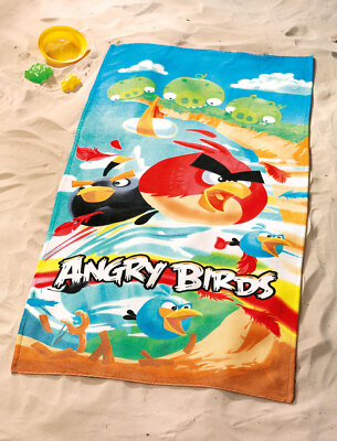 Angry Birds Strandtuch / Strandlaken Badelaken 75x150 ''G 67 400 AB1 100''