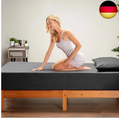 Flowen Spannbettlaken 120x200 cm Mikrofaser Spannbetttuch Dunkelgrau für Bett - Bild 7 von 8