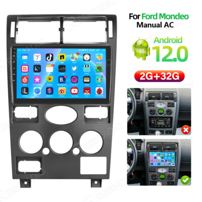 Android 13 Autoradio GPS 2+32GB NAVI WIFI Für Ford Mondeo 2001-2006 Manual A/C