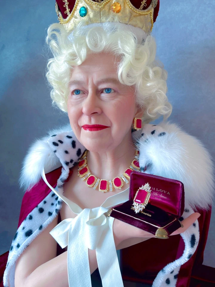 Royalty, Queen Inspired, Luxury Madagascar Fuchsia Pink Ruby Full Jewelry Set - Image 2 of 4