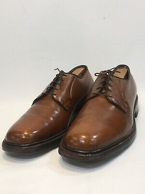 Allen Edmonds Brown Leather Leeds Plain Toe Blucher Shoes Allen Edmonds Brown Leather Leeds Plain Toe Blucher Shoes