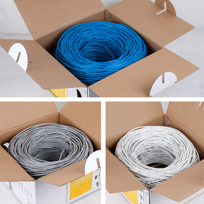 Cat5E 1000 Ft Ethernet Cable Wire UTP 24AWG CCA Twisted 4 Pair Network Cable