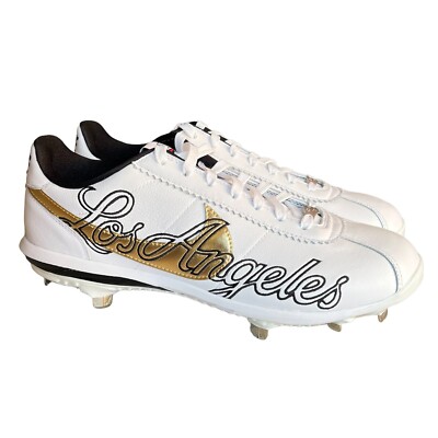 Nike Lunar Cortez 2022 All Star LA Sizes 8-13 Baseball Cleats Wht/Blk CV5565-101
