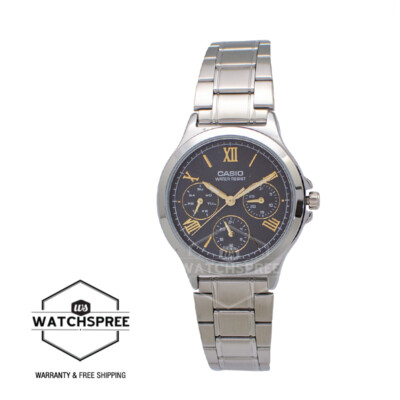 Casio Ladies' Analog Multi Hands S.Steel Band Watch LTP-V300D-1A2