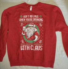 Ugly Christmas Sweatshirts Men's Drunk Santa xl
