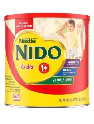 Nestle NIDO Kinder 1+ Toddler Powdered Milk Beverage 4.85 Lbs (JAMBO SIZE)