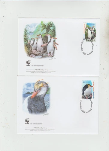 Australian Antarctic Territory  4 FDC  WWF  Royal Penguins  good condition