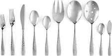 Nambè Tilt Dazzle 45-Piece Flatware Set Service For 8 Stainless Steel, Silver