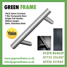 YALE Elite 32mm Single Offset T Bar Pull Handle, 400mm Length 4TBH001