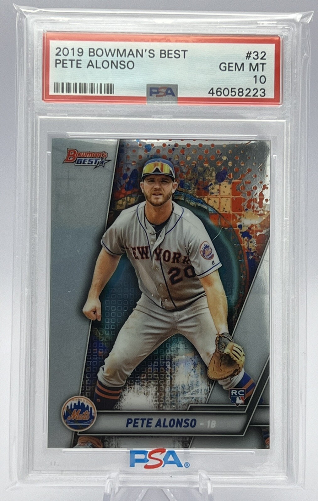 Pete Alonso RC 2019 Bowman’s Best #32 PSA 10 NY Mets Rookie Card