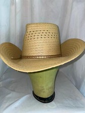 VTG NEW 7 1/8 70 BARREL RIDER KOKO KOOLER STRAW WOVEN RANCHER COWBOY WESTERN HAT