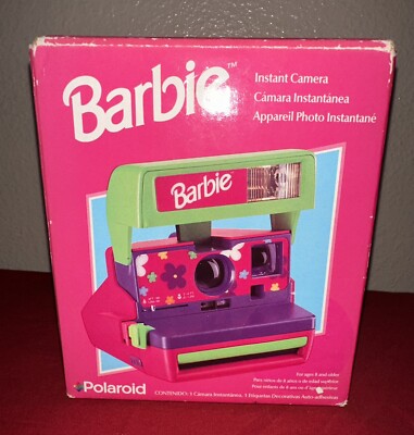 RARE Vintage 90s Polaroid BARBIE Instant Film Camera~in The
