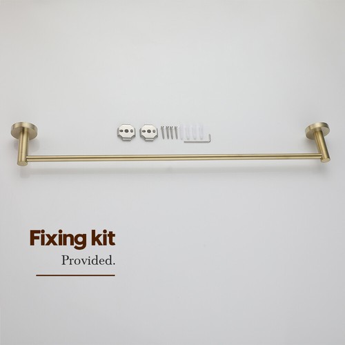 Decaura Brushed Gold Toilet Roll Holder Towel Rails Robe Hooks Stainless Steel - Picture 21 of 35